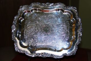 Vtg Poole Silver,  Serving Platter photo