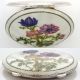Sterling Silver Vintage Guilloche Enamel Ladies Compact Flowers Handpainted Old Sterling Silver (.925) photo 2