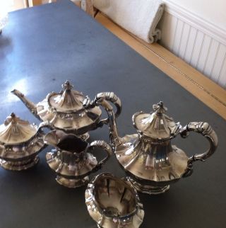 Reed&barton Silver Espn Victorian Tea Set photo