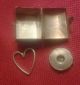 Vintage Sterling Silver Trunk Trinket Box Designed,  A Sterling Sombrero & Heart Boxes photo 1