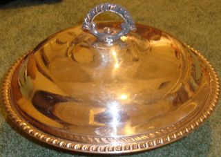 Covered Silver Plated Bowl,  Good Condition,  1950 ' S photo