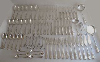 Antique French Christofle Spatours Flatware Set Complete For Six photo