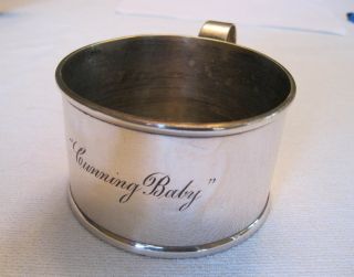 Gorham Sterling Silver Cunning Baby Antique Baby Cup 3 Ozt Diameter 3 1/4 