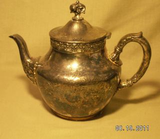 Antique Silver Plate Tea Coffe Pot Server Meridan ? photo
