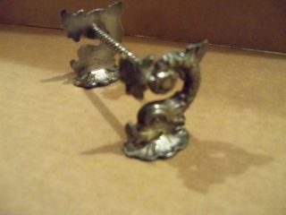 Figural Twin Dolphin Silver Plate Knife Rest photo