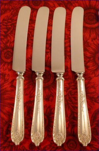 Set 4 Lunch Knives - Sterling Silver 1922 Gorham Alvin Della Robbia photo