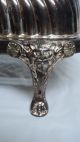 F.  B.  Rogers Silver Ornate Domed Butter Dish W/ Lion Pedestal Legs & Insert Butter Dishes photo 2