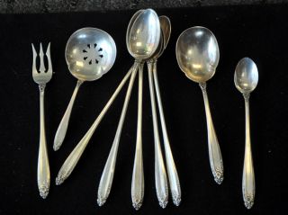 Prelude By International Sterling Silver 9pc.  Serving Utencil Set 7.  8oz. photo