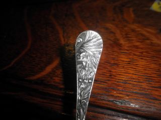 Sterling Silver Souvenir Spoon Sioux Falls Sd American Indian Trade Tomahawk photo