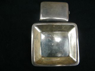 Tiffany & Co Sterling Silver Ash Trey And Match Safe 