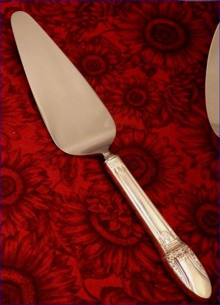 1847 Rogers First Love Pie Cake Pastry Server 1937 Art Deco Vintage Silver Plate photo