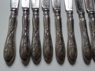 Silver Plated 8 Ornate Forks And 10 Knives Cutlery Set photo