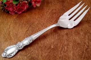 1847 Rogers Heritage Silverplate Flatware Cold Meat Serving Fork photo