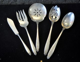 Prelude By International Sterling Silver 5pc.  Serving Utencil Set 9.  2oz. photo