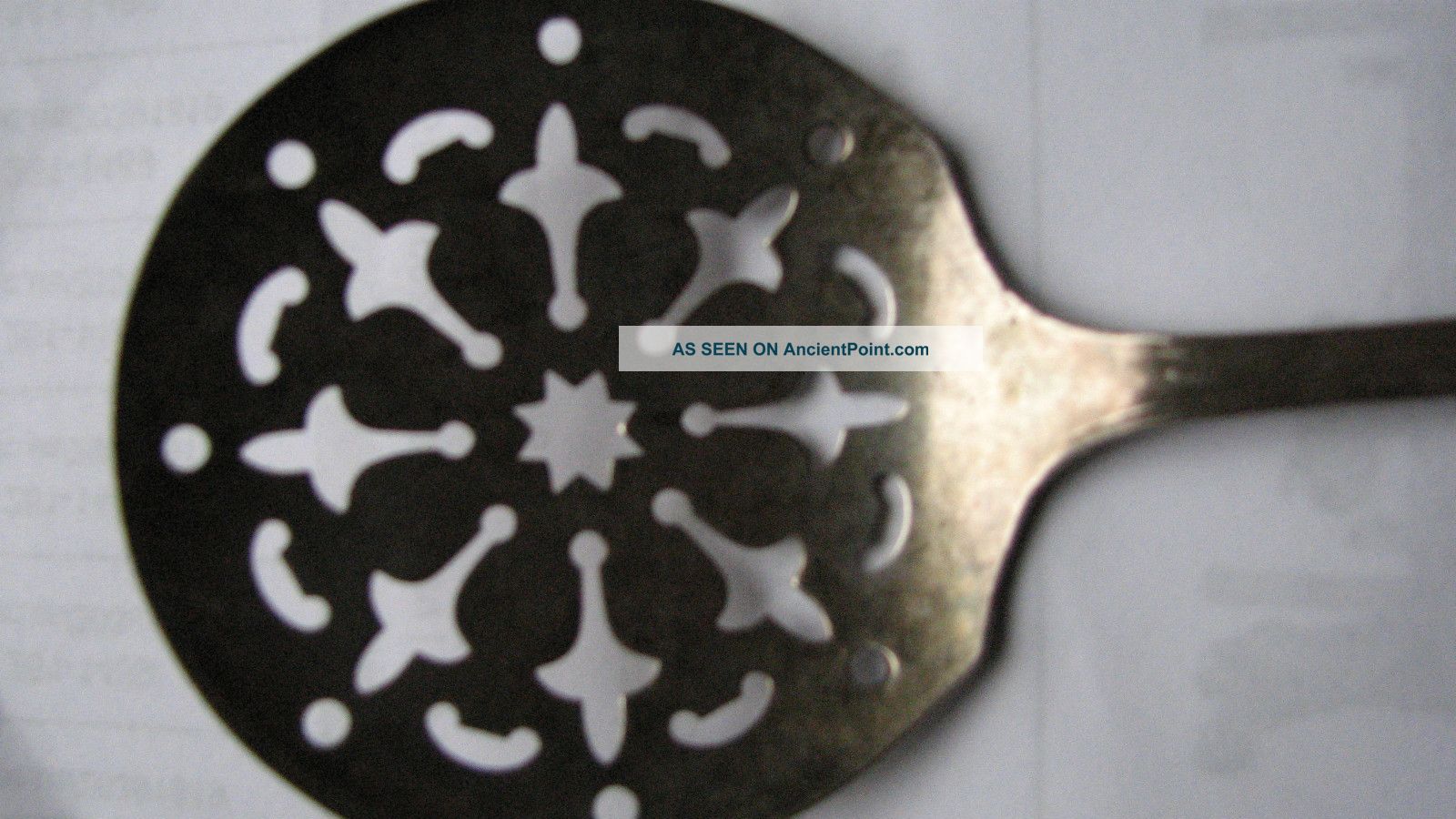 Wm Rogers Mfg Co - Rogers Slotted Tomato Slice Serving Spoon Butter Dishes photo