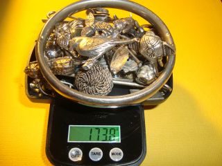 Vintage Big Lot Sterling Silver Jewelry. . . . . . . . . .  173.  8 G photo