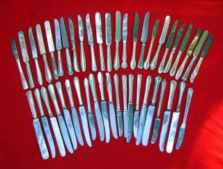 45 Silverplate Knives,  Polished - Table Ready Or Great For Craft Projects photo