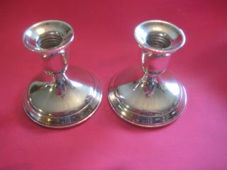2 Sterling Silver Weighted Towle Candle Holders 701 photo