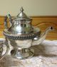 Antique Lehman Bros Silverplate Footed Tea & Coffee Pots & Sugar Bowl W/lid Tea/Coffee Pots & Sets photo 2
