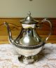 Antique Lehman Bros Silverplate Footed Tea & Coffee Pots & Sugar Bowl W/lid Tea/Coffee Pots & Sets photo 3