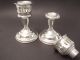 Pair Antique Empire Sterling Silver Candlesticks With Hurricane Adapters Candlesticks & Candelabra photo 4