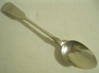 Early Antique English Cb Sterling Silver Table Spoon - Vintage London Hallmarks photo