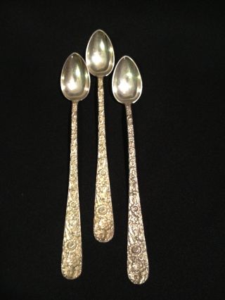 S.  Kirk & Son Sterling Silver Tea Spoons (3) photo
