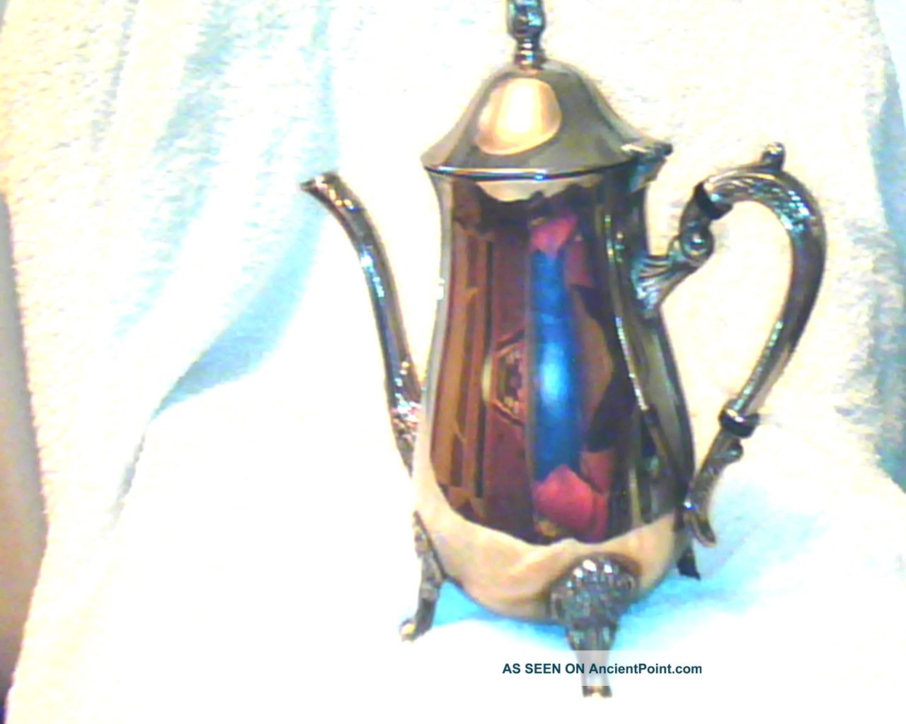 Vintage;georgan Design ;embossed Silver,  P,  Teapot;;;;;;;;;;;; Tea/Coffee Pots & Sets photo