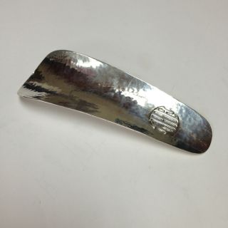 Antique Sterling Silver Shreve Hammered Shoe Horn photo