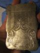 Civil War Era Coin Silver Calling Card Case Heavy W/ Engraving Card Cases photo 6