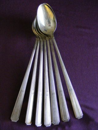 R.  Wallace Ice Tea Spoons (7) In Art Deco Style photo