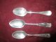 3 Vtg Silver Plate Rogers Reed&barton Demitasse Baby Salt Condiment Spoons 1847 Mixed Lots photo 5