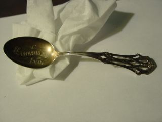 1/2 Oz.  Sterling Spoon Hammond Indiana 3 Hearts With P&b Mark photo