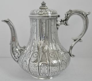 Silver Plated Teapot Elkington & Co C1842 - 1864 Birmingham Coffee Pot Vintage photo