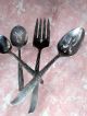 Oneida Ltd Wm A Rogers Pierced Table Spoon/fork 4 Pieces Oneida/Wm. A. Rogers photo 3
