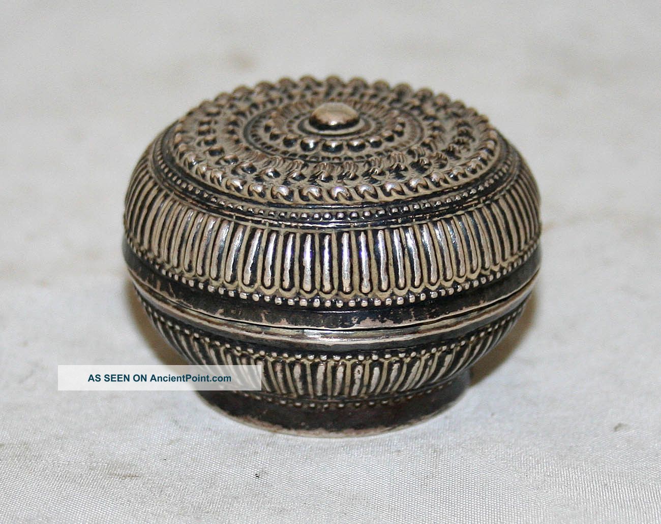 Antique Snuff Tobacco Box Case Sterling Silver Tunisia 19th Century Boxes photo