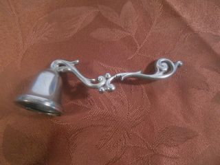 Silver Plated (pewter?) Soft Medal Candle Snuffer Small 4.  5 