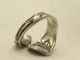 Estate Sterling Silver Gorham Spoon Ring Vintage Antique Repousse Flower Zodiac Gorham, Whiting photo 1