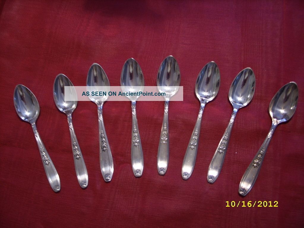 8 Dematasse 1847 Rogers Bros Silver Plate Spoons,  Internation Silver Other photo