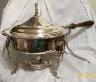 Silver Plate Chafing Dish 5 Pieces photo