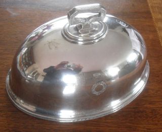 A Silver Plated Meat Cover Union - Castle Line Stamped Mappin And Webb photo