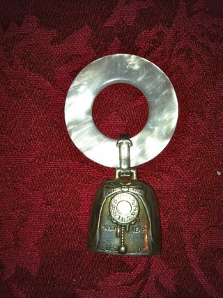 Vintage Web Sterling Silver Rattle/teething Ring photo