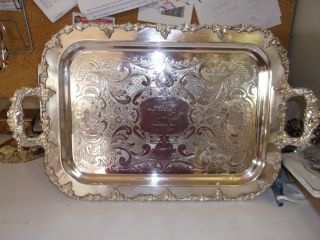 Huge Platter Old English Reproduction E P On Copper Very Heavy And Durable photo