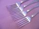 4 Antique Tiffany & Company Lunch Forks - Broom Corn Pattern 6 13/16 