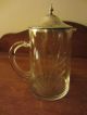 Petite Etched Crystal Creamer/pitcher With Sterling Silver Lid Finial Starflower Creamers & Sugar Bowls photo 3