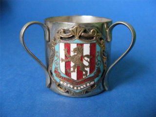 Silver Plated Vintage Souvenir Depicting The Coat Of Arms Of Owen Glyndwer: photo