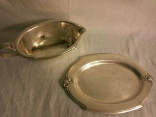 Wilcox International Silver Co.  113 Gravy Bowl And Plate,  Same S. photo