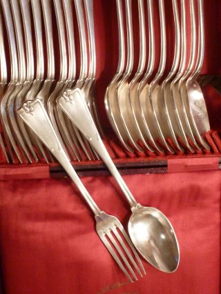 Antique Art Nouveau Cailar Bayard Set Of Large Spoons And Forks photo