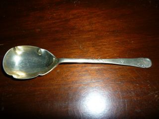 Sterling Silver Preserve Spoon - Sheffield 1915/16 photo