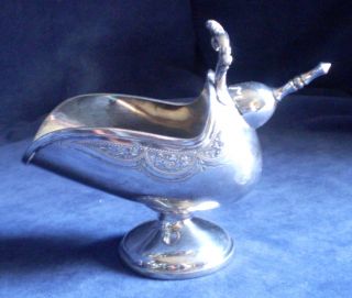 Good Victorian Engraved Sugar Bowl As Coal Scuttle With Scoop C1890 photo